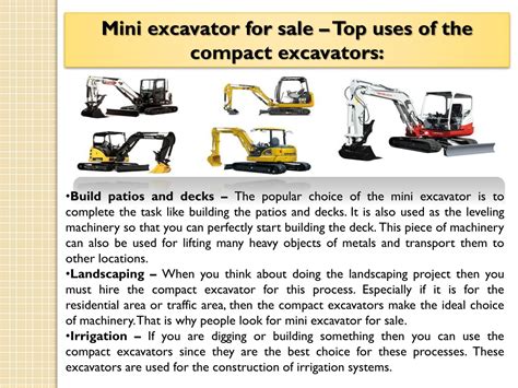 mini excavator ppt|PPT .